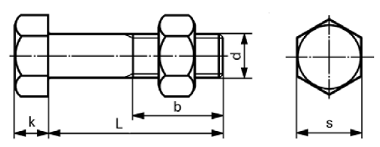 Esquema del tornillo para estructuras DIN 7990