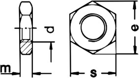 Tuerca hexagonal baja DIN 936